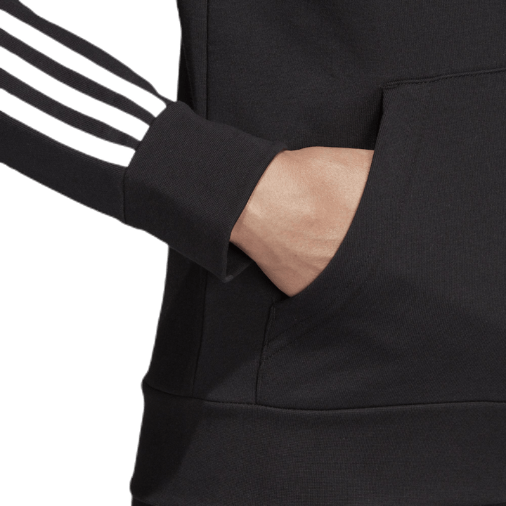 Essentials 3S Full Zip Hoodie Black / White