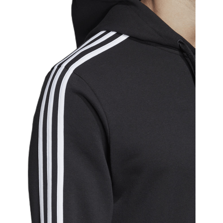 Essentials 3 Stripes Fullzip French Terry Black / White