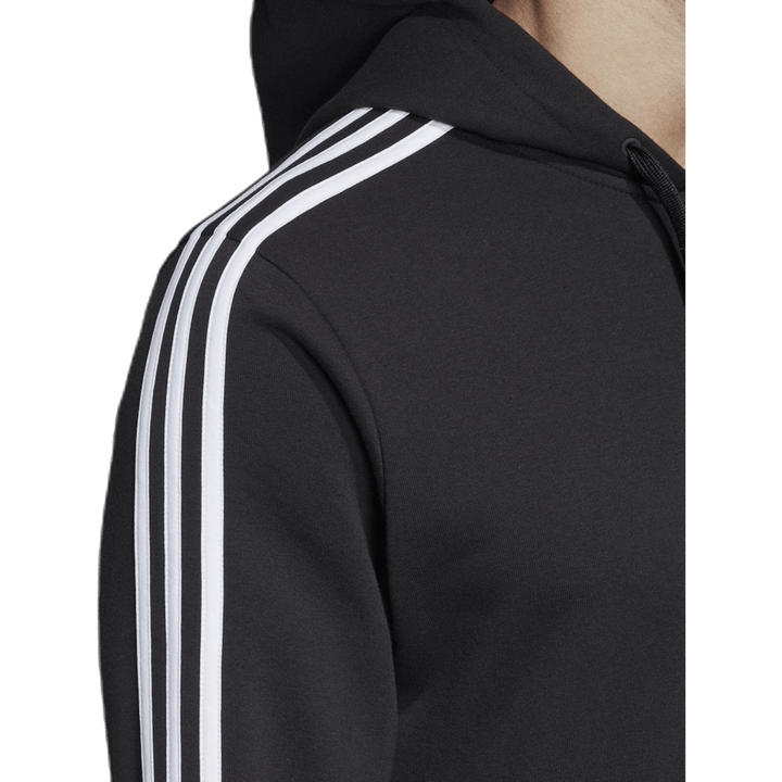 Essentials 3 Stripes Fullzip French Terry Black / White