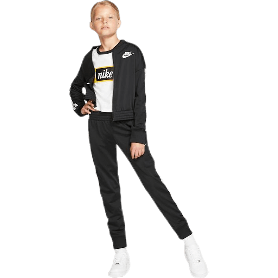 Girls Tricot Essential Tracksuit Black