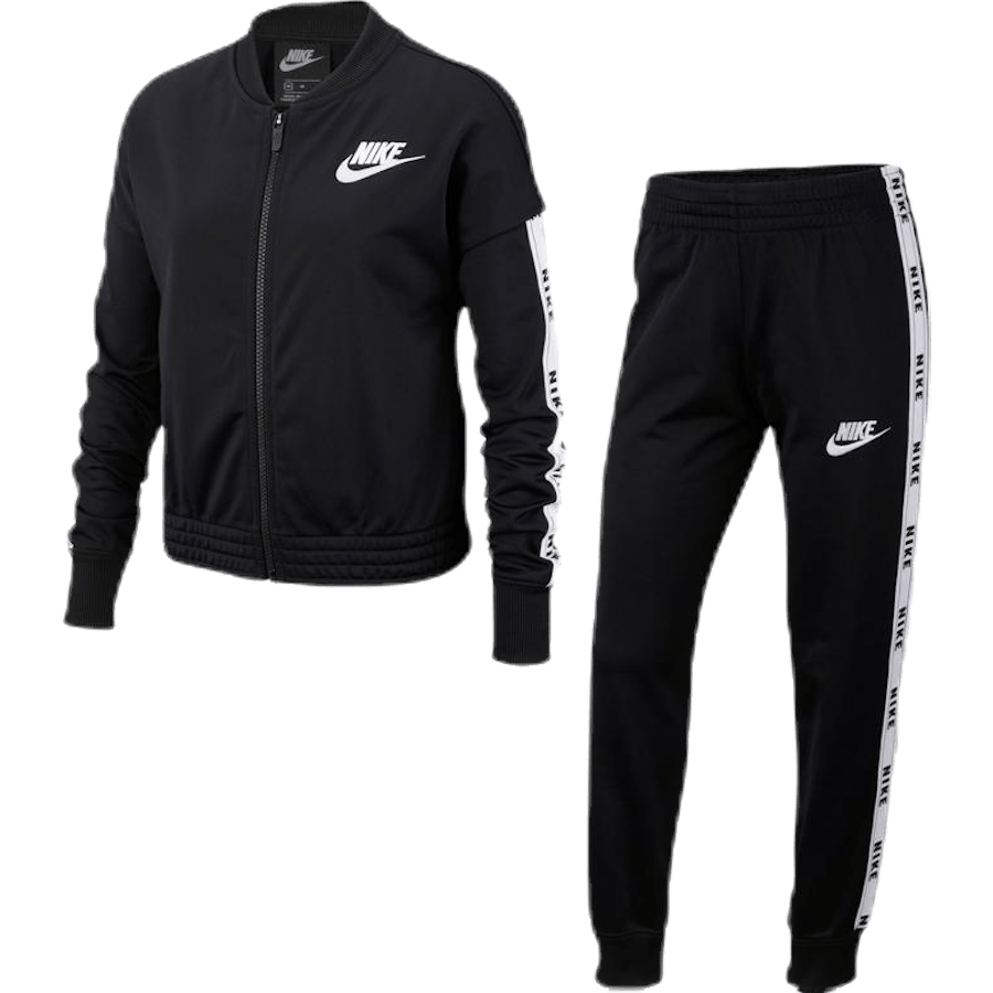 Girls Tricot Essential Tracksuit Black