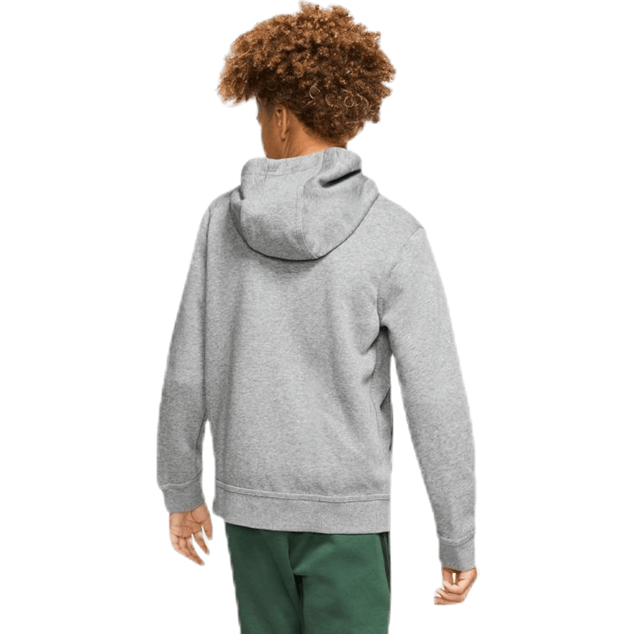 Sportswear Club Big Kids' Full-Zip Hoodie CARBON HEATHER/SMOKE GREY/WHITE