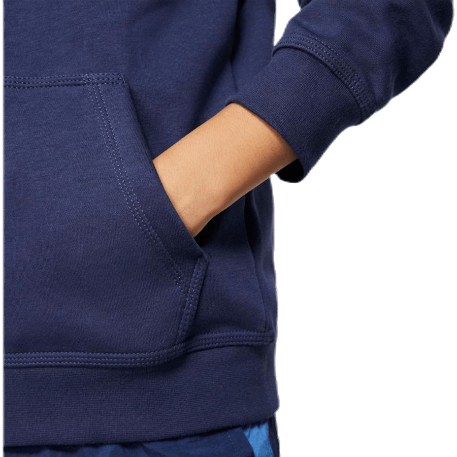 Sportswear Club Felpa con cappuccio a zip integrale per bambini grandi MIDNIGHT NAVY/MIDNIGHT NAVY/WHITE