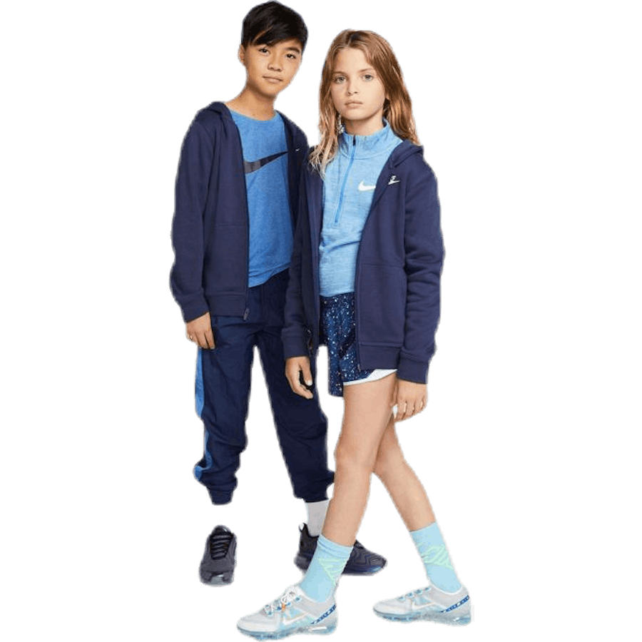 Sportswear Club Felpa con cappuccio a zip integrale per bambini grandi MIDNIGHT NAVY/MIDNIGHT NAVY/WHITE