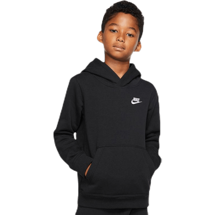 Sportswear Club Big Kids' Pullover Hoodie BLACK/WHITE