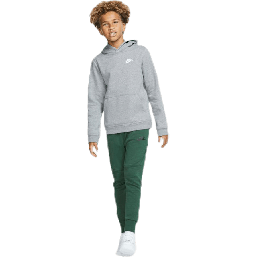 Sportswear Club Big Kids' Pullover Hoodie CARBON HEATHER/WHITE