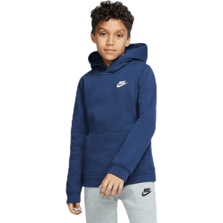 Sportswear Club Big Kids' Pullover Hoodie MIDNIGHT NAVY/WHITE