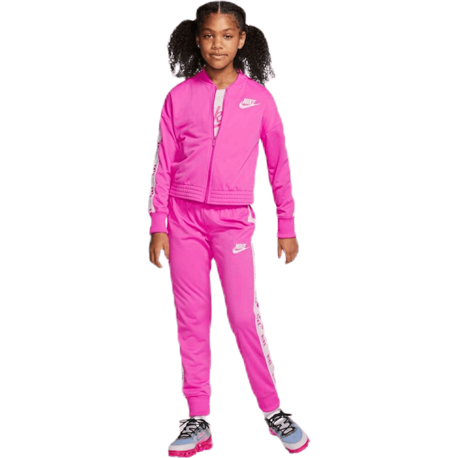 Girls Tricot Essential Tracksuit Pink