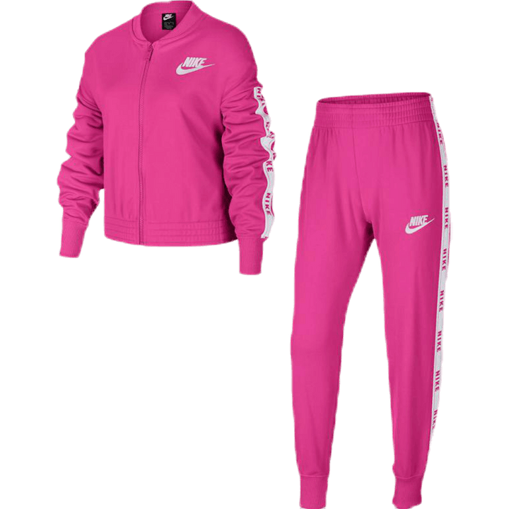 Girls Tricot Essential Tracksuit Pink