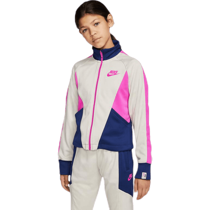 Heritage Front Zip Junior Pink/White