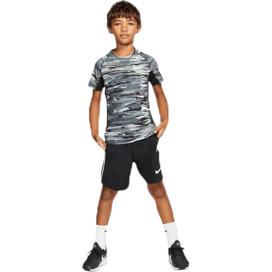 Junior Pro Fitted Camo Black