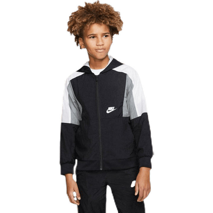 Woven Front Zip Training Junior Black