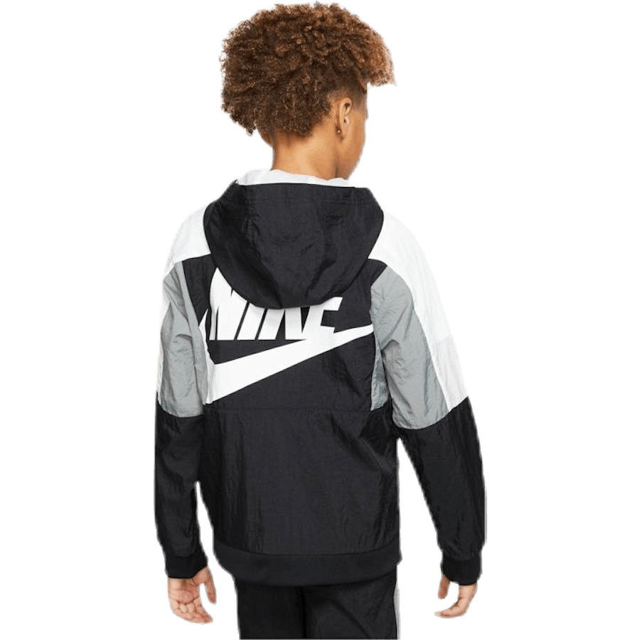 Woven Front Zip Training Junior Black