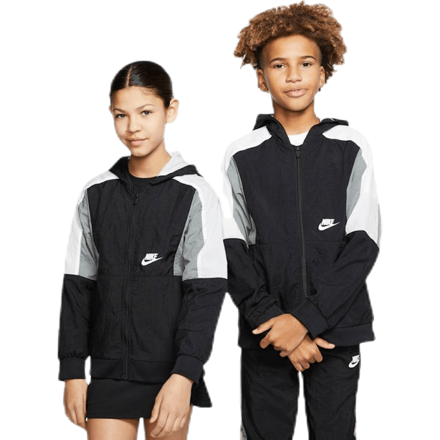Woven Front Zip Training Junior Black