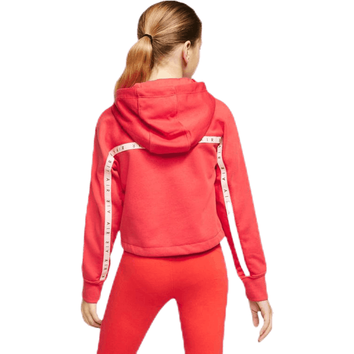 Air Crop Hoodie Jr White/Red