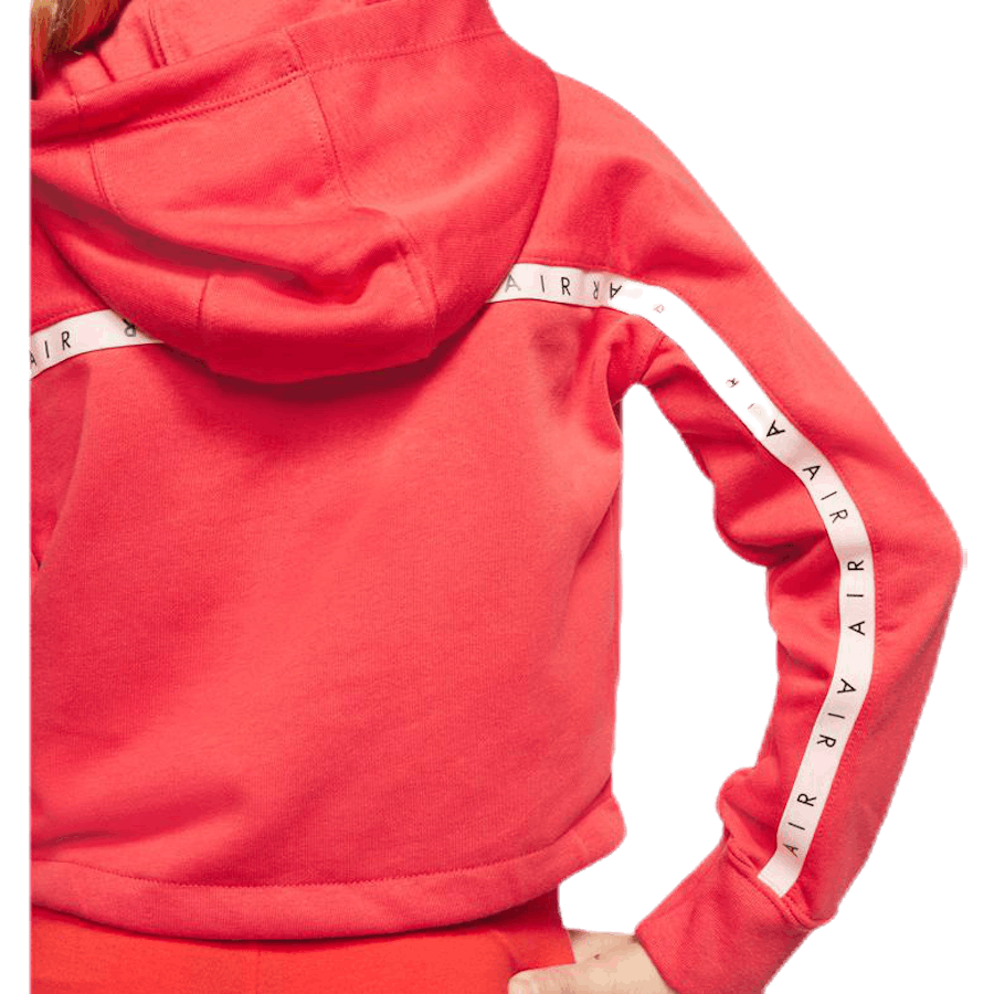 Air Crop Hoodie Jr White/Red
