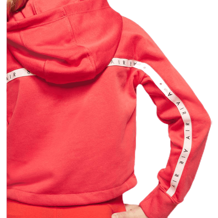 Air Crop Hoodie Jr White/Red