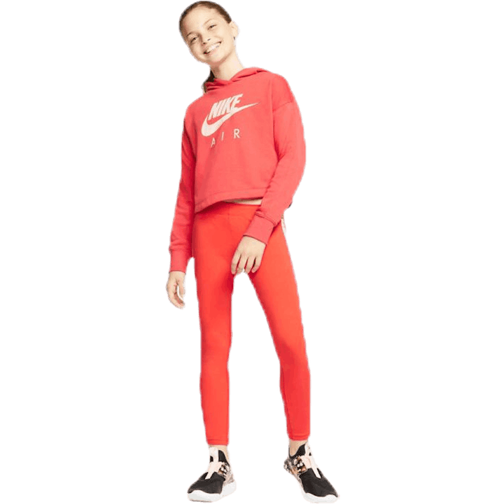 Air Crop Hoodie Jr White/Red