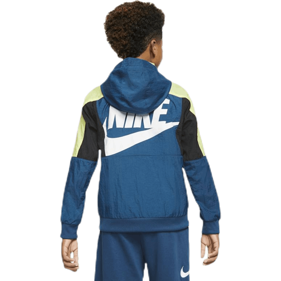 Woven Front Zip Training Junior Blå/Grön