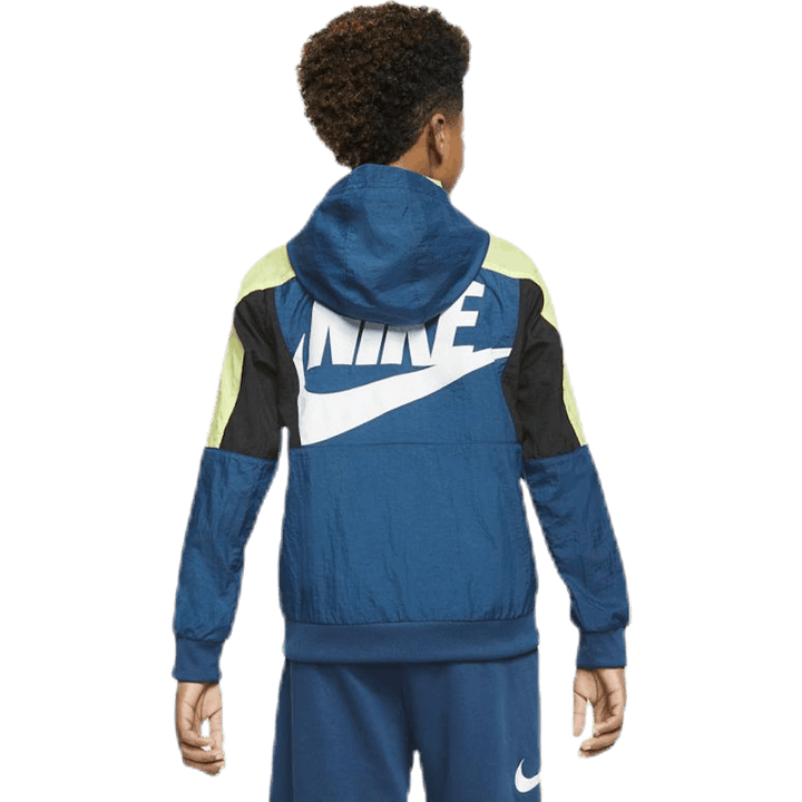 Woven Front Zip Training Junior Blå/Grön