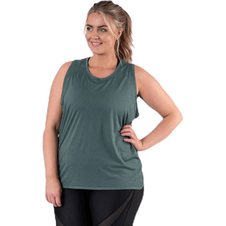 Débardeur grande taille Alya vert