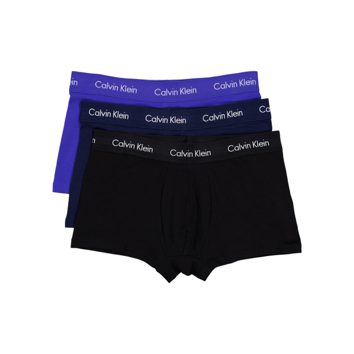 Cotton Stretch 3P Low Rise Trunk Blue