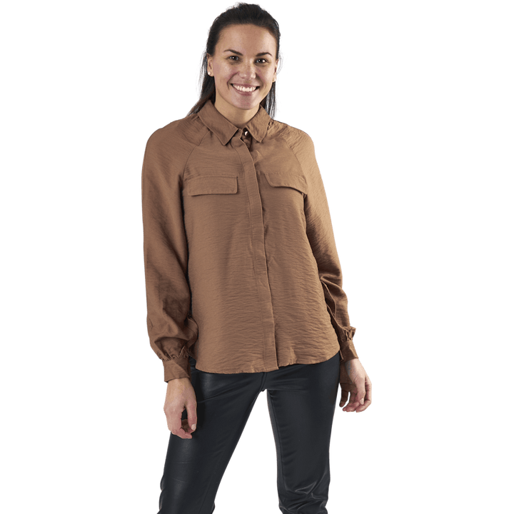 Ykke Ls Shirt Brown