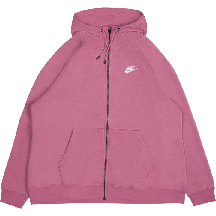 Felpa con cappuccio Essential Zip Plus Bianco