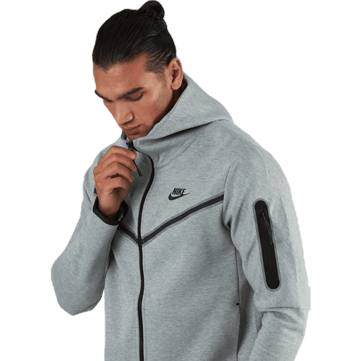 Pánská celorozepínací mikina Sportswear Tech Fleece DK GREY HEATHER/BLACK