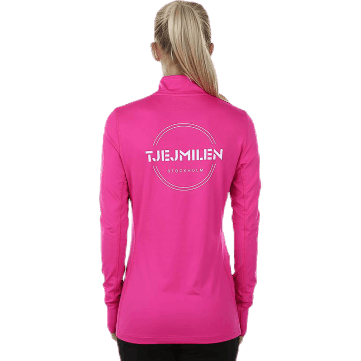 Halber Reißverschluss LS Rosa
