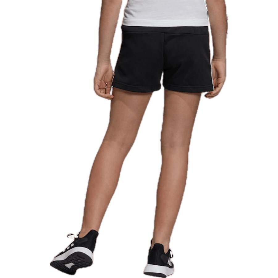 Girls 3 Stripe Shorts White/Black