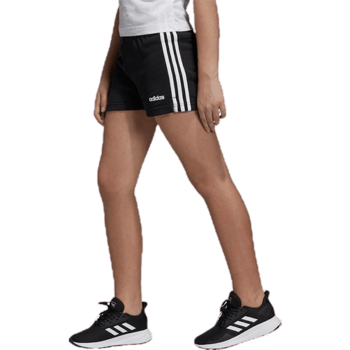 Girls 3 Stripe Shorts White/Black