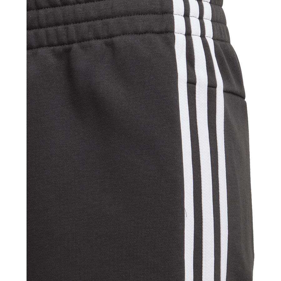 Girls 3 Stripe Shorts White/Black