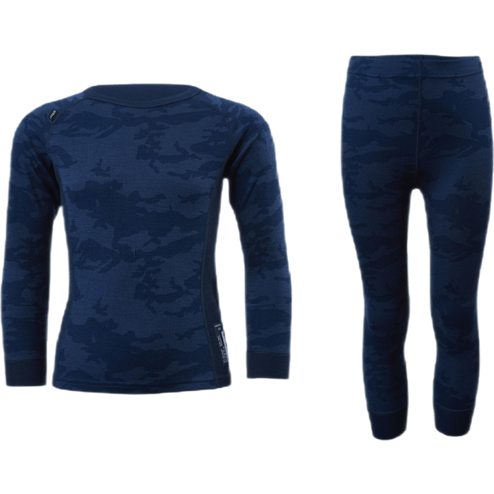 Print Merino Set Blue