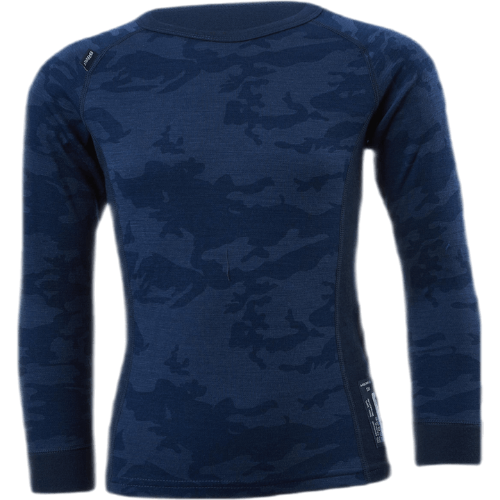 Print Merino Set Blue