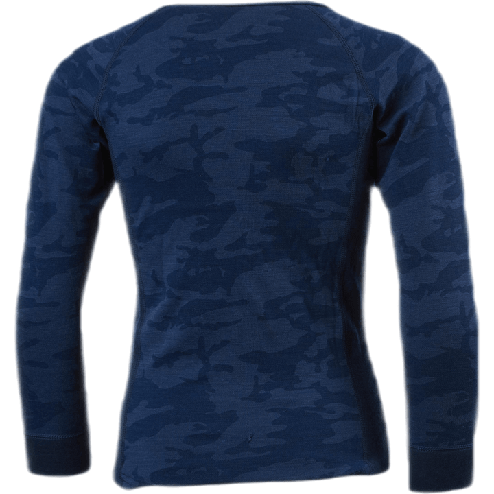 Print Merino Set Blue