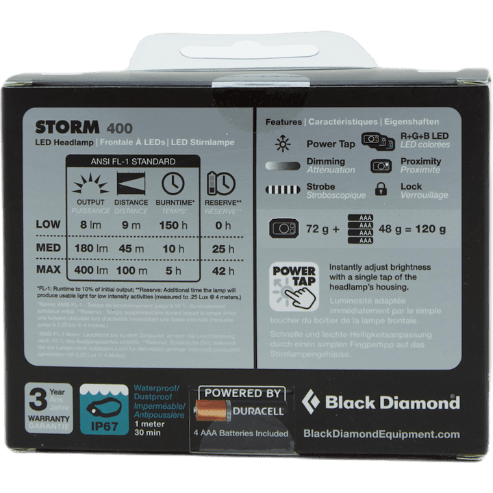 Storm 400 Headlamp Black