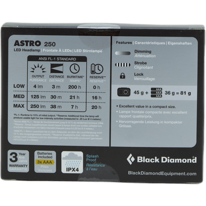 Astro 250 svetlomet modrý