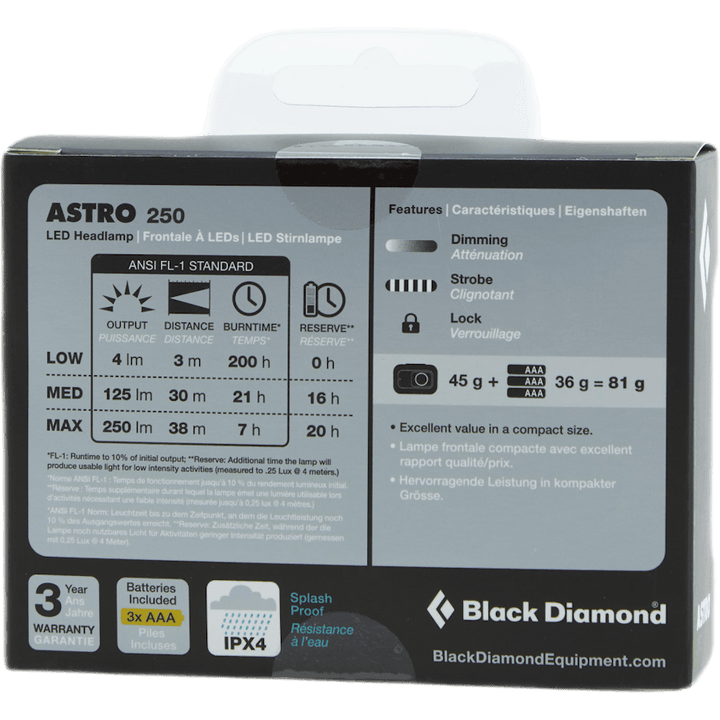 Astro 250 svetlomet modrý