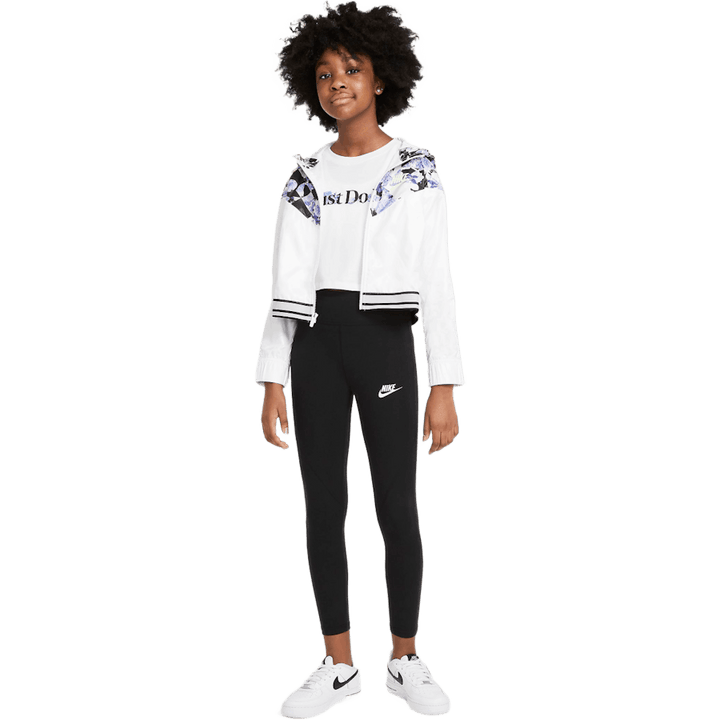 Sportswear Favorites Big Kids' (Girls') High-Waisted Leggings BLACK/WHITE