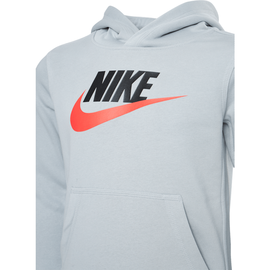 Club Fleece Hoodie Junior Grey/Red