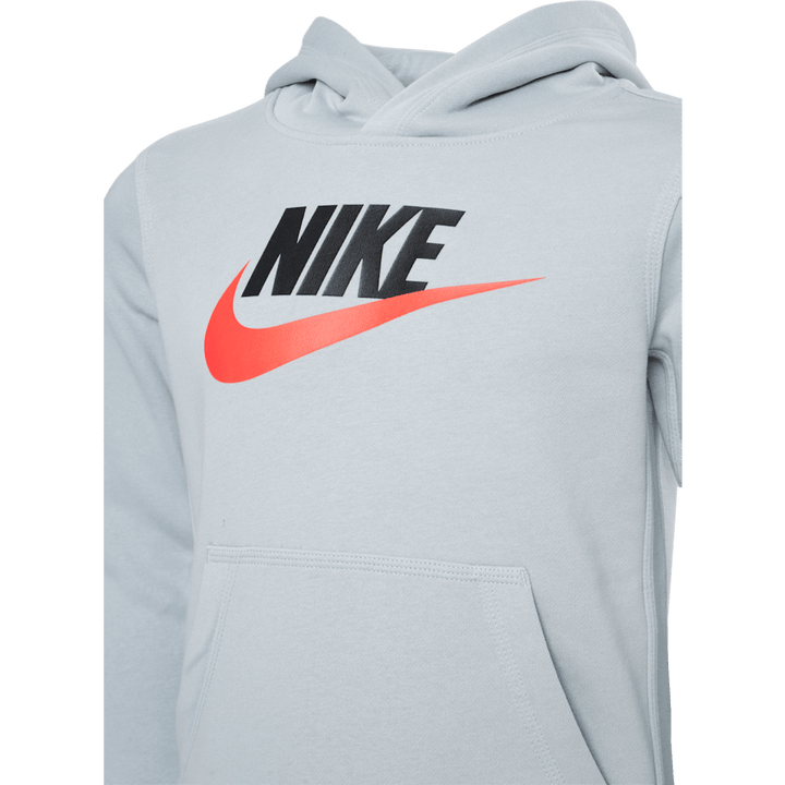 Club Fleece Hoodie Junior Grey/Red