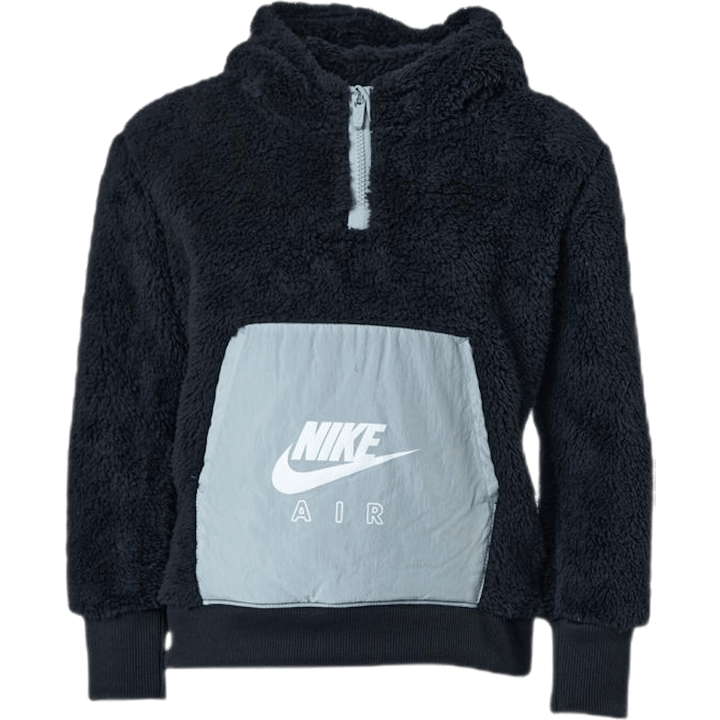 Air Sherpa Half Zip Hoodie Junior Black/Grey