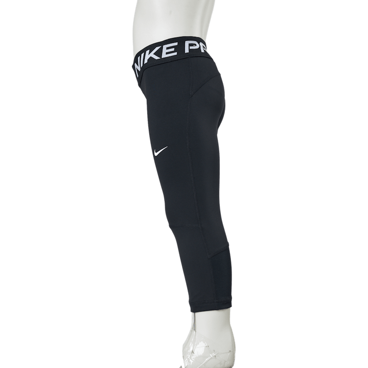 Nike Pro Big Kids' (Girls') Capri Leggings BLACK/WHITE