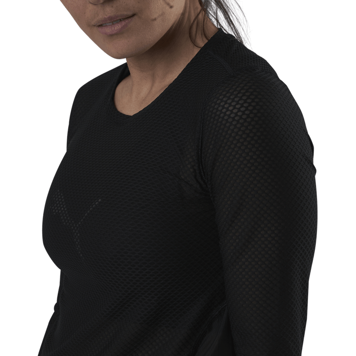 Train Mesh Long Sleeve Top Schwarz