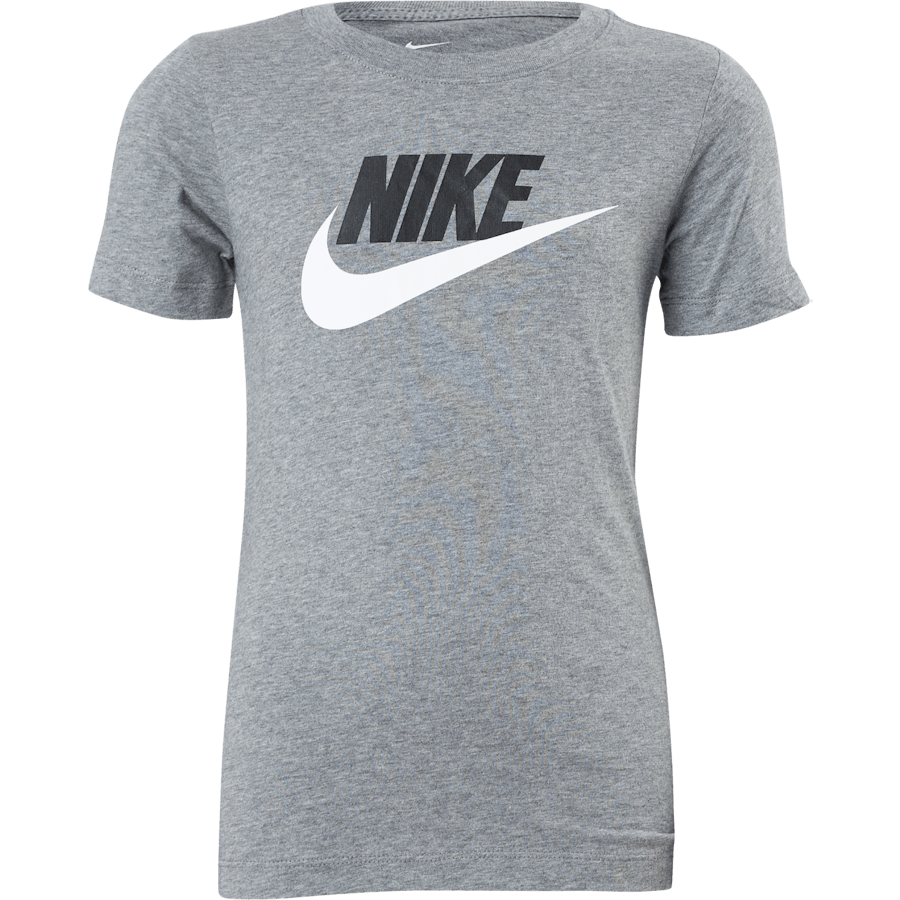 Sportswear Big Kids' Cotton T-Shirt CARBON HEATHER/WHITE