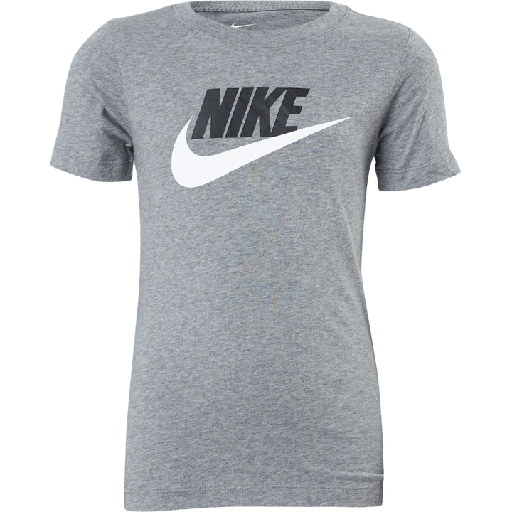 Sportswear Big Kids' Cotton T-Shirt CARBON HEATHER/WHITE