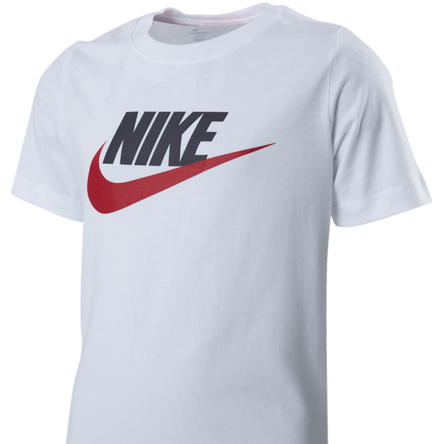 Sportswear Big Kids' Cotton T-Shirt WHITE/OBSIDIAN/UNIVERSITY RED