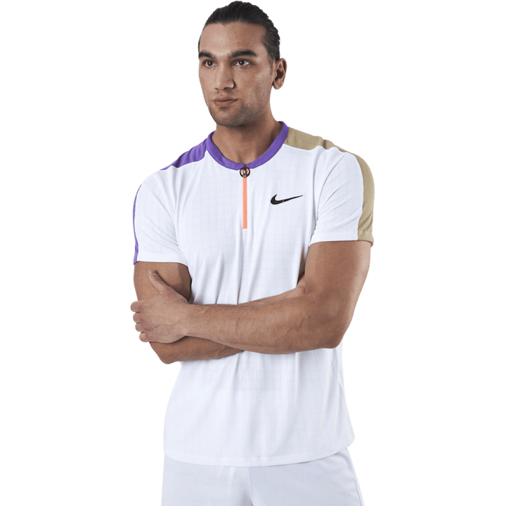 Court Breathe Slam Polo Vit/Beige