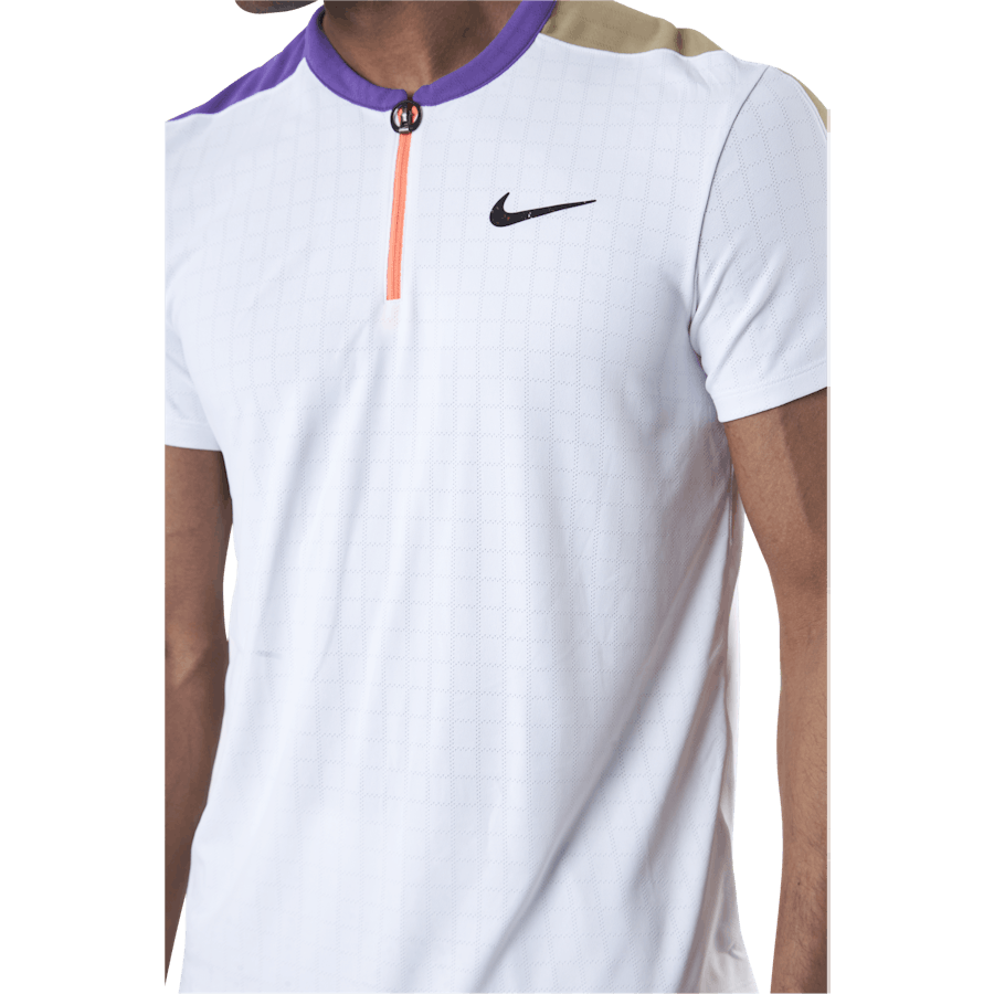 Court Breathe Slam Polo Vit/Beige